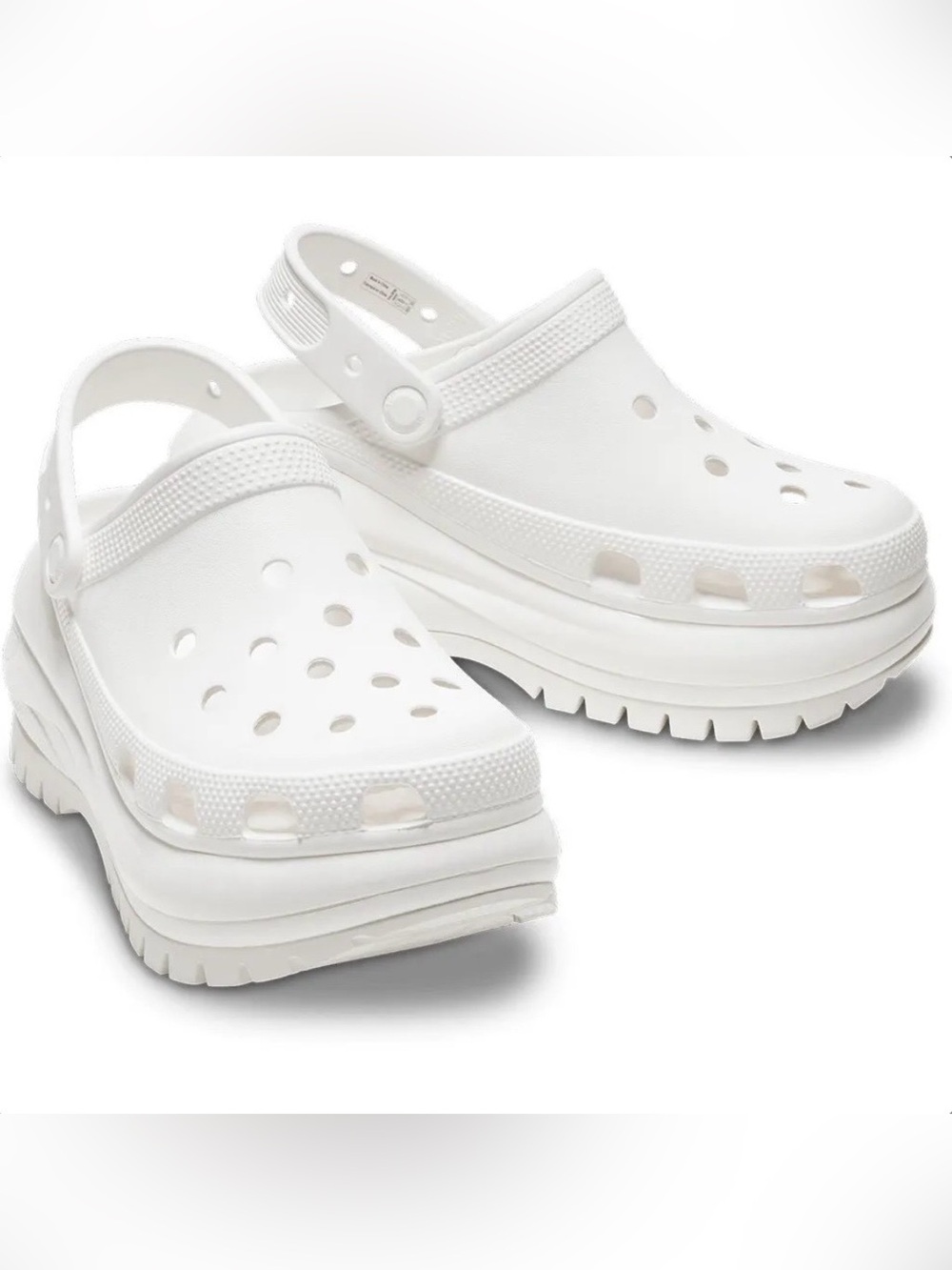 Crocs Women’s Mega Crush Platform Shoes with Adjustable Heel Strap, Size 10